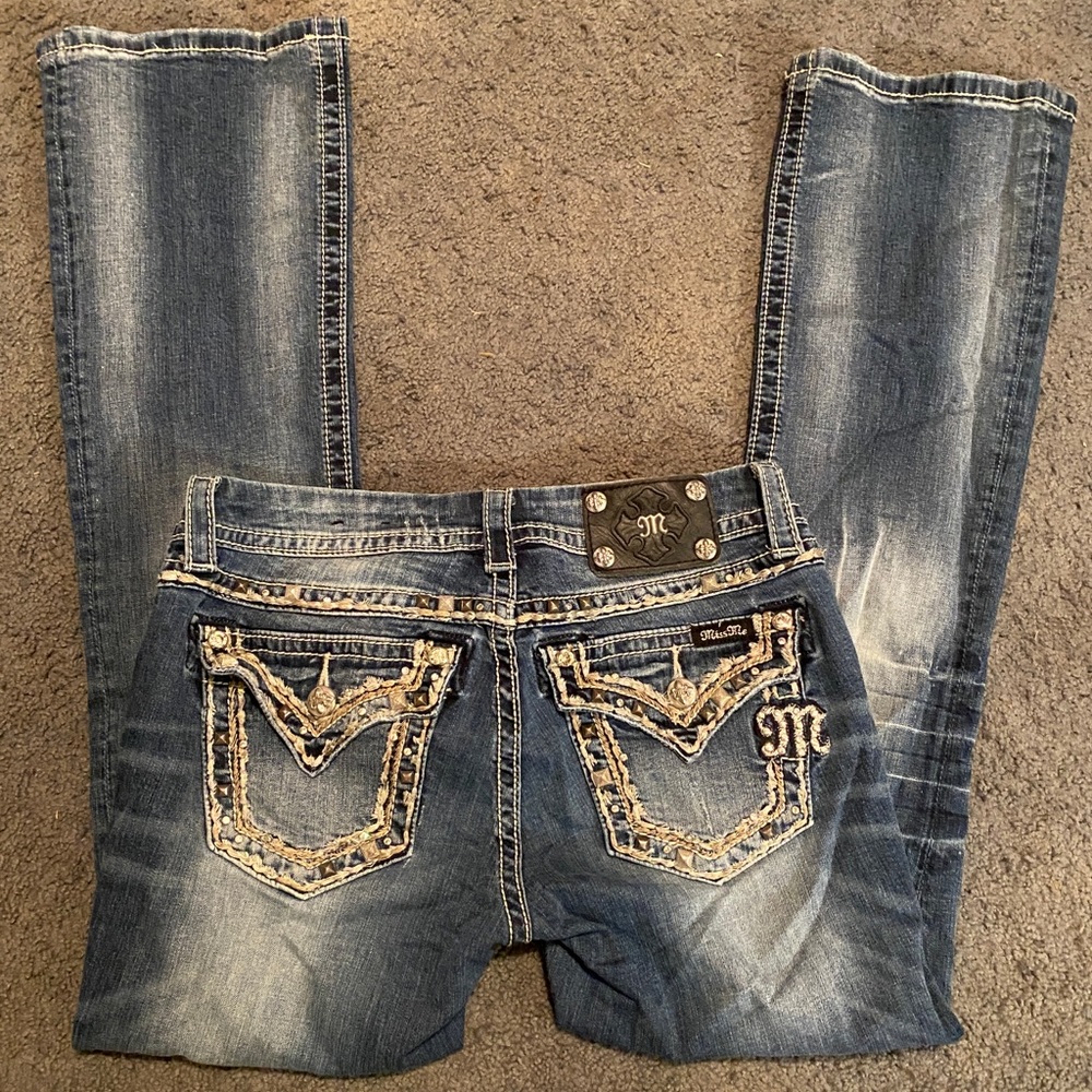 Miss Me Easy Boot distressed jeans